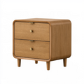 Nachttisch 60x40x55 cm aus Holz in Honigbraun mit 2 Schubladen im Retro-Stil